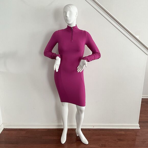 Vitality Balance Fuchsia Tati Long Sleeve Dress 1/4 Zip Athletic Exercise L - Picture 10 of 14